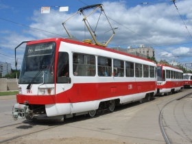 Вагоны Tatra-T3RF на маршруте.