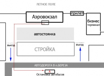 Схема прохода к остановке автобусов